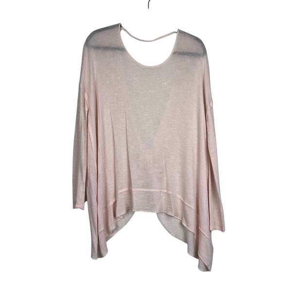We The Free Tops - We The Free Light Pink Twist Front Long Sleeve Knit Top Size XS Boho